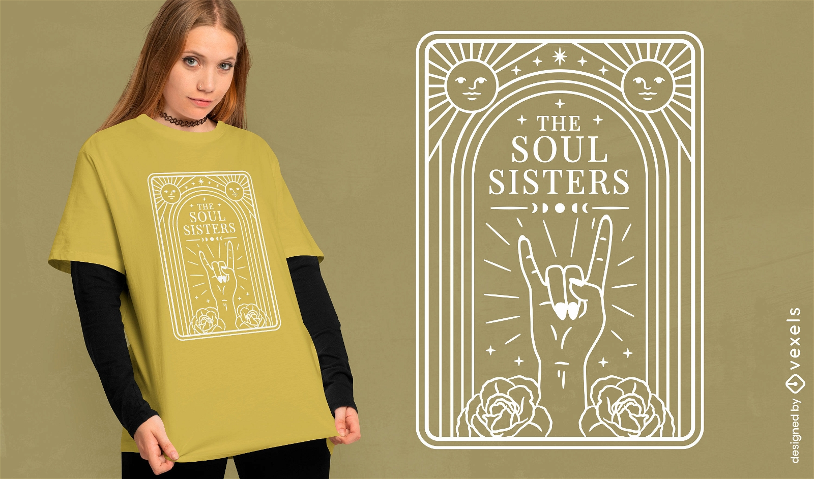 Mystisches Schwesternschafts-T-Shirt-Design