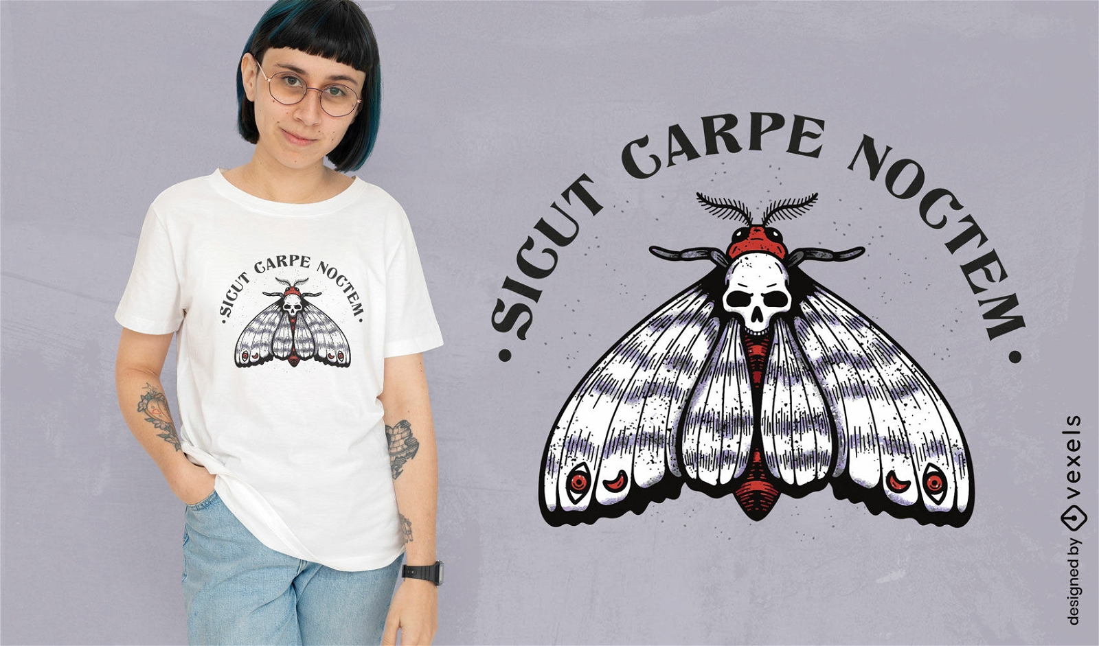 Latin moth phrase t-shirt design