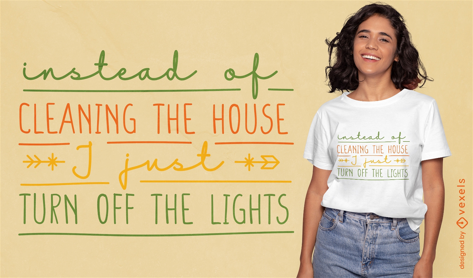 Light-hearted cleaning humor t-shirt design