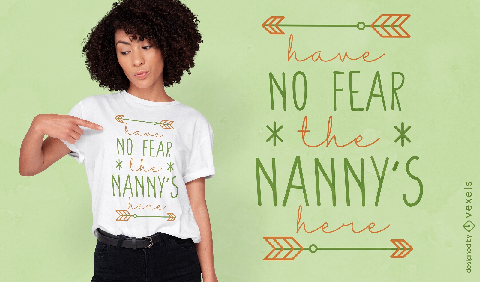 Nanny's arrival announcement t-shirt design
