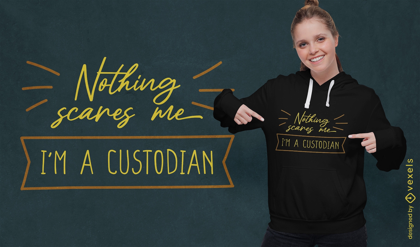 Fearless custodian quote t-shirt design