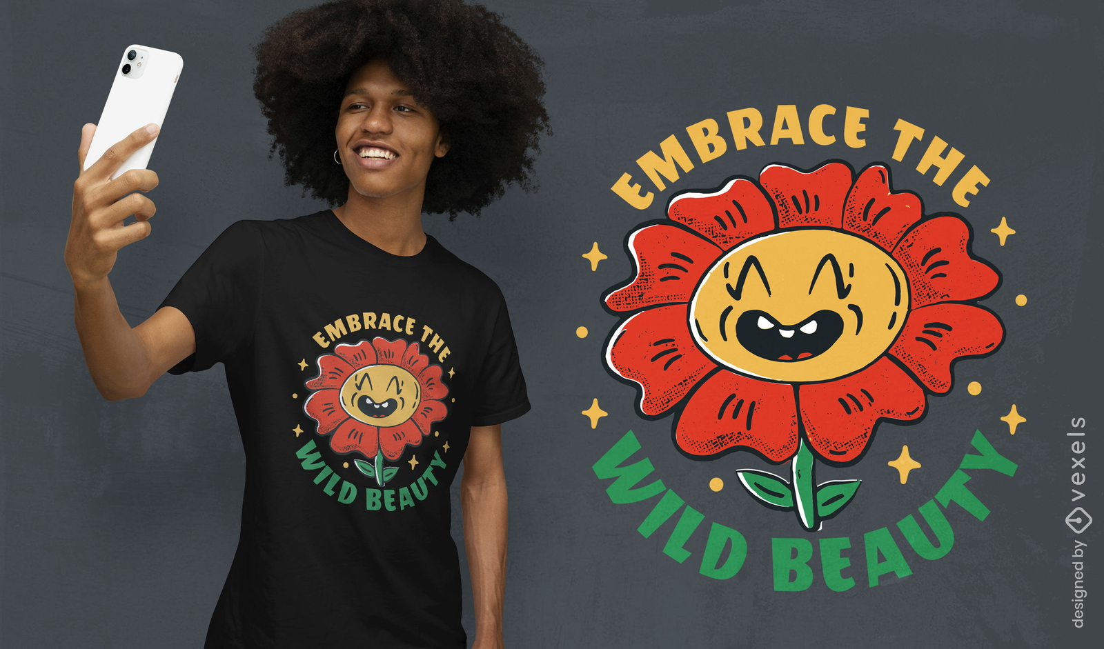 Abraza el diseño de camiseta de la belleza de la naturaleza.