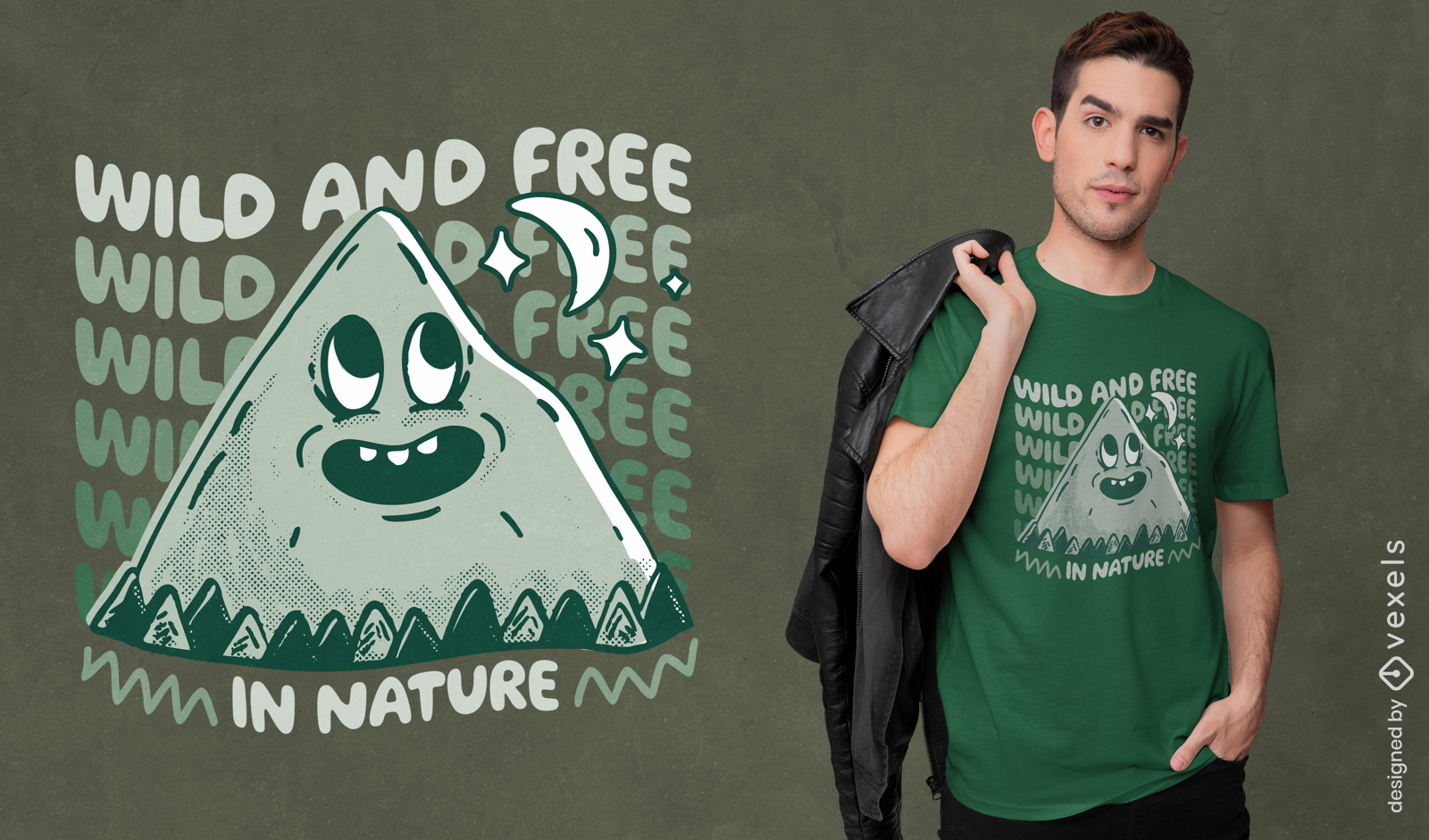Wild mountain spirit t-shirt design