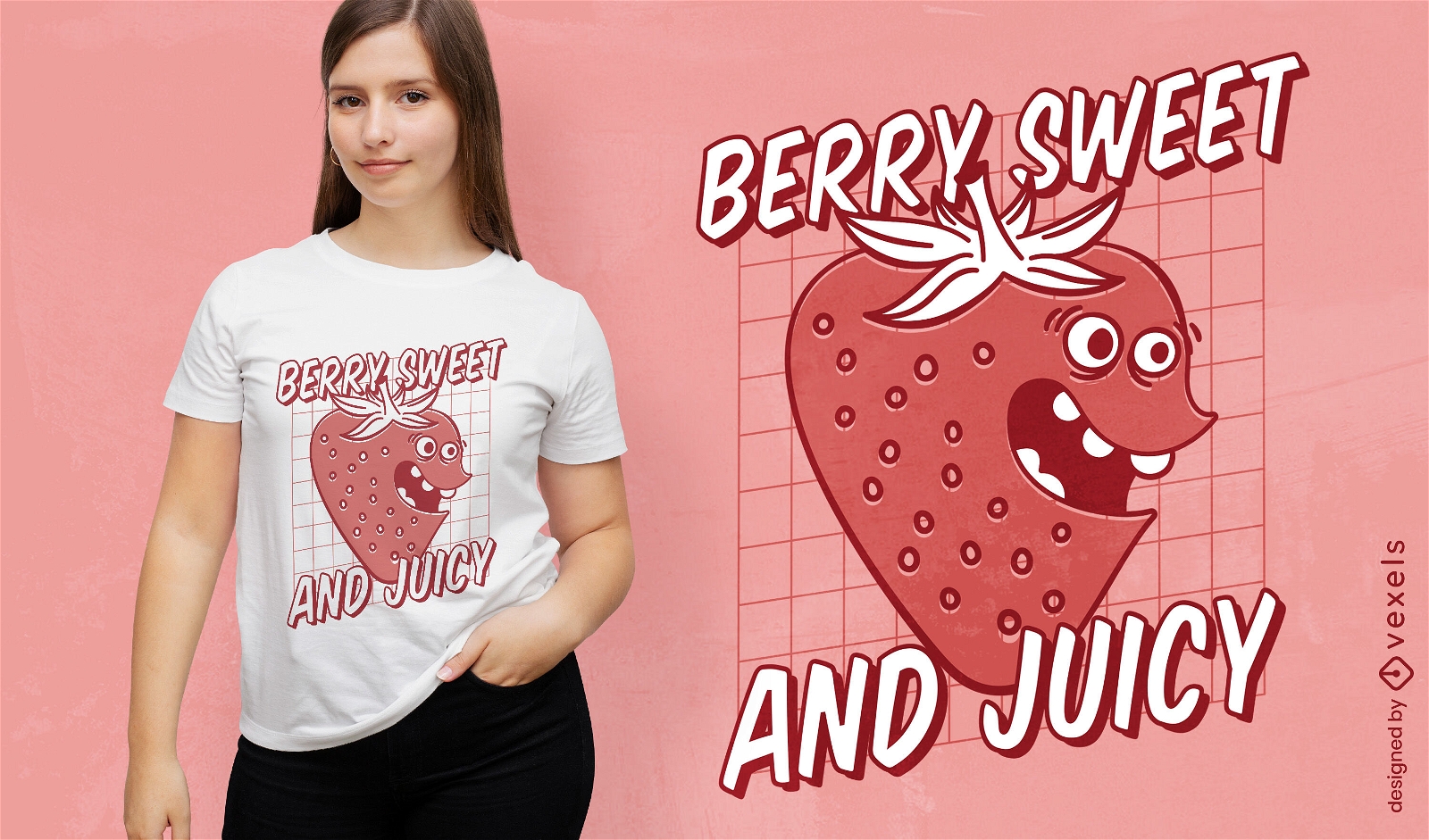 Design de camiseta com amor de frutas suculentas