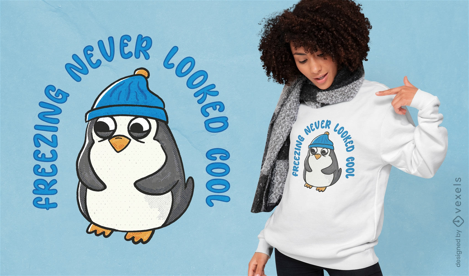 Cool penguin t-shirt design