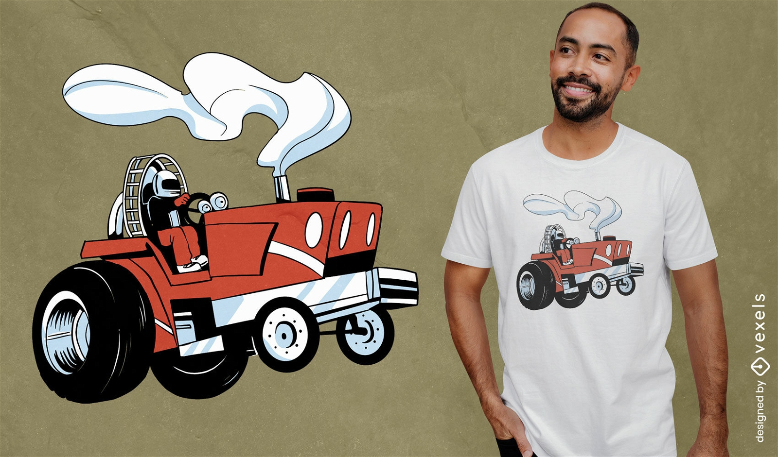 T-Shirt-Design f?r den Tractor-Pull-Wettbewerb