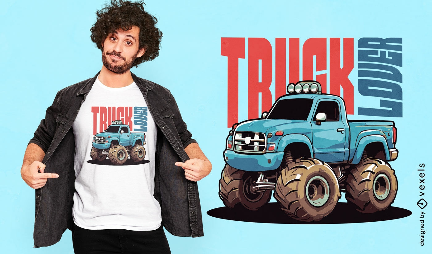 Design de camiseta de caminhão monstro off-road