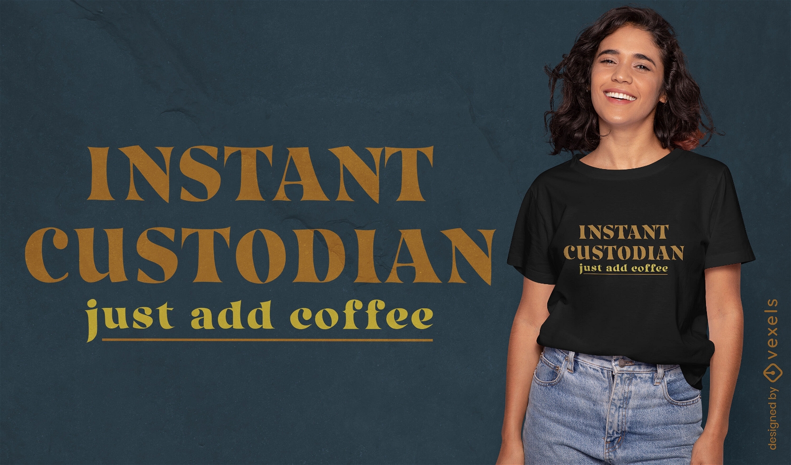 Design instantâneo de camiseta com humor para custódia