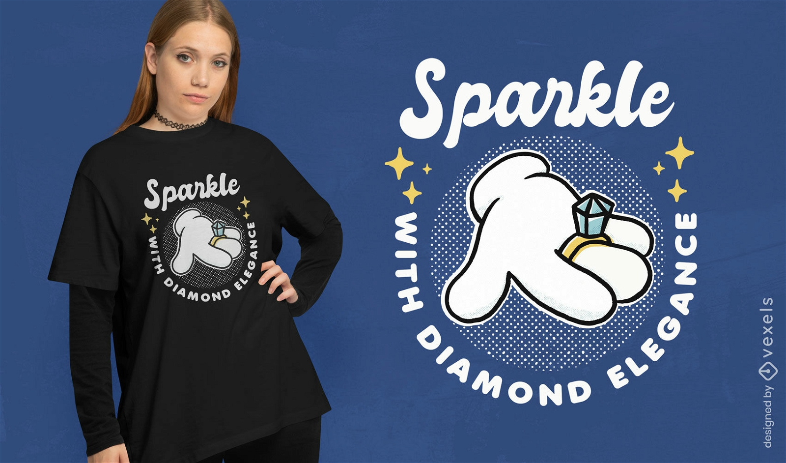 Sparkle with diamond elegance t-shirt design