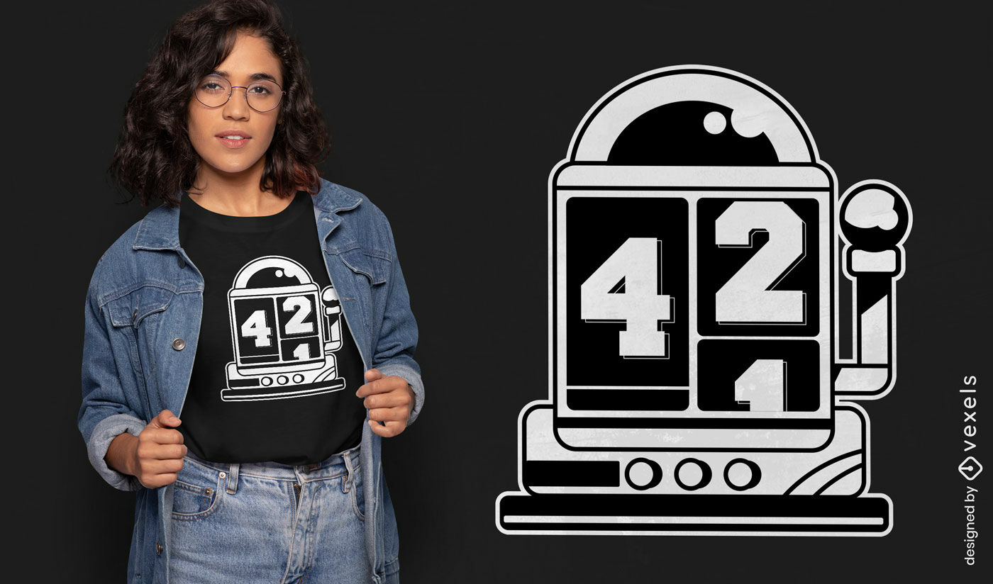 Design de camiseta do caça-níqueis 42