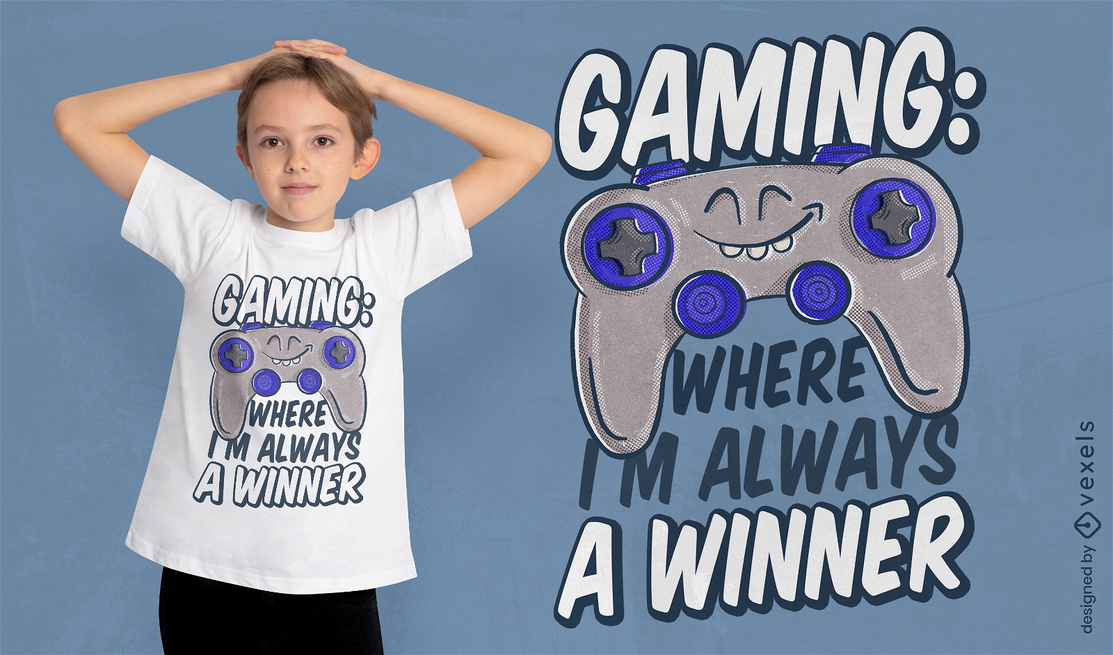 Champion-Gamer-T-Shirt-Design