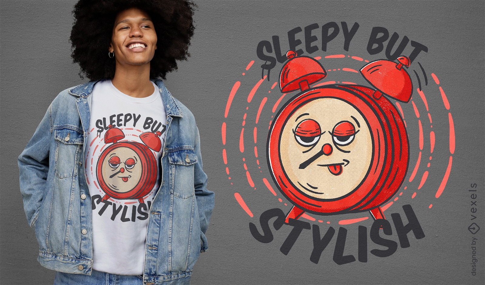 Cozy stylish alarm t-shirt design