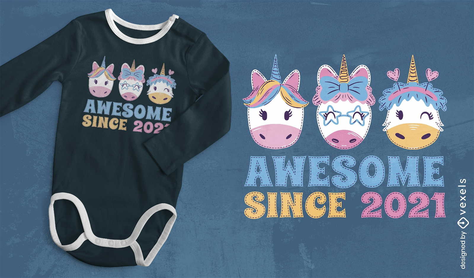 Design incrível de camisetas desde o nascimento