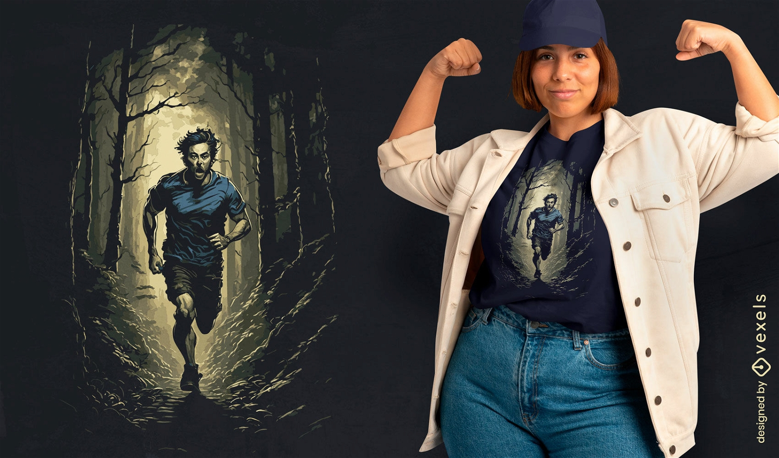 Waldläufer-T-Shirt-Design