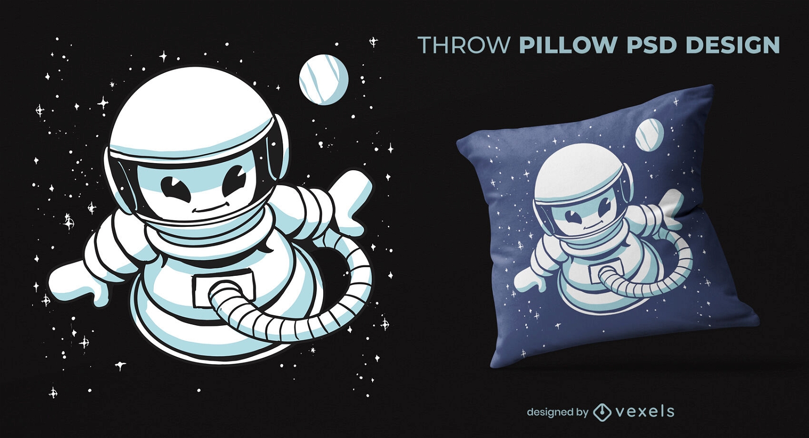Chess pawn space adventure throw pillow design