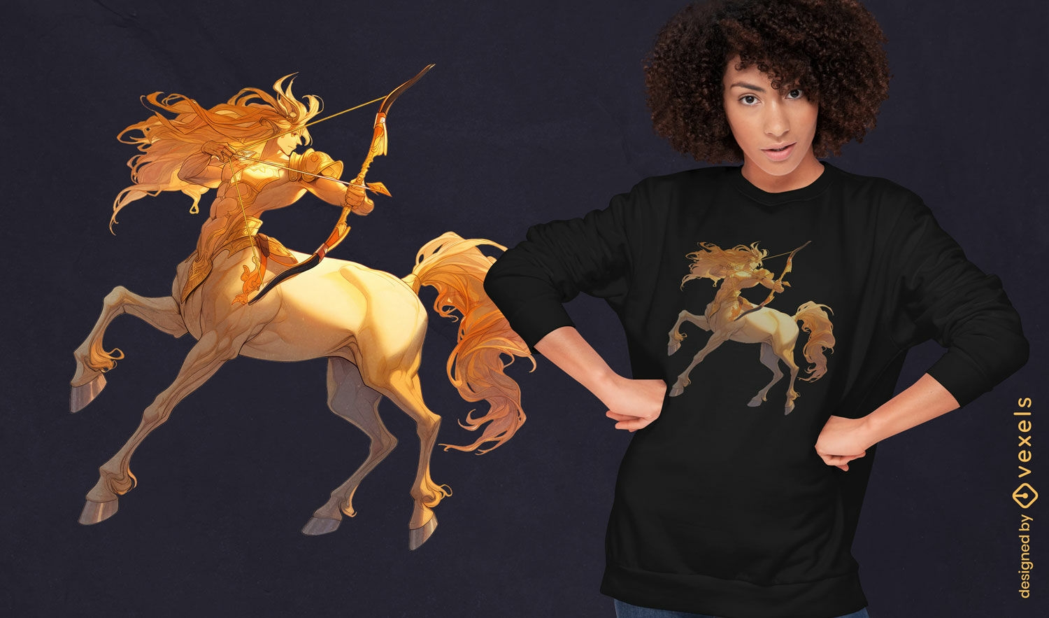 Sagittarius zodiac sign t-shirt design