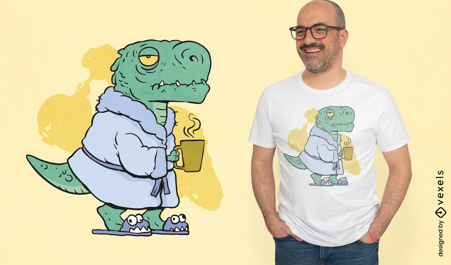 Entspanntes T-Rex-T-Shirt-Design