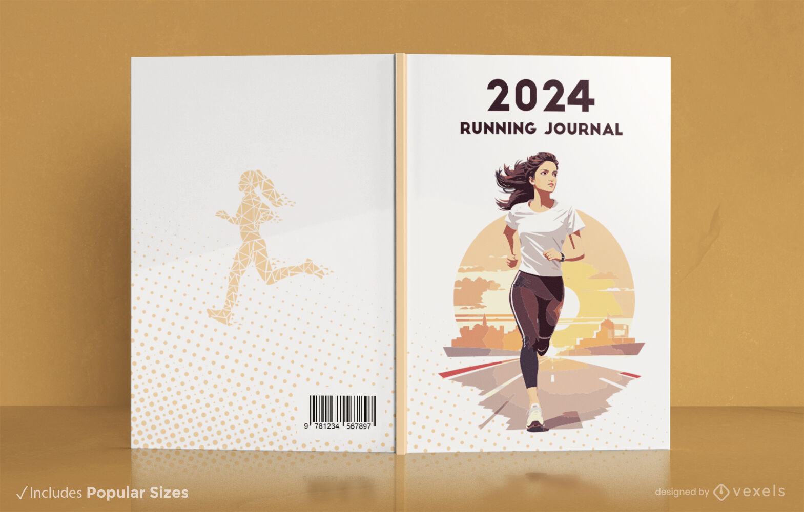 Design da capa do livro do diário Runner&#39;s 2024