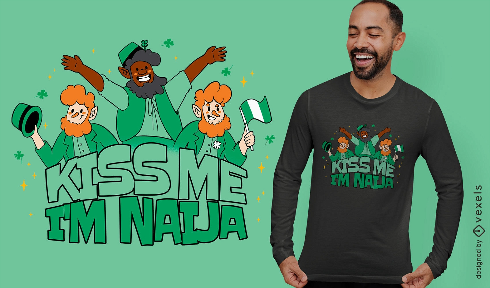 Design de camiseta do orgulho nigeriano