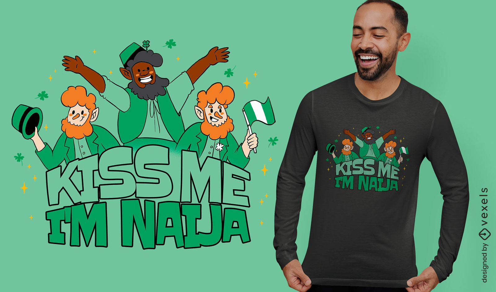 Diseño de camiseta del orgullo nigeriano.