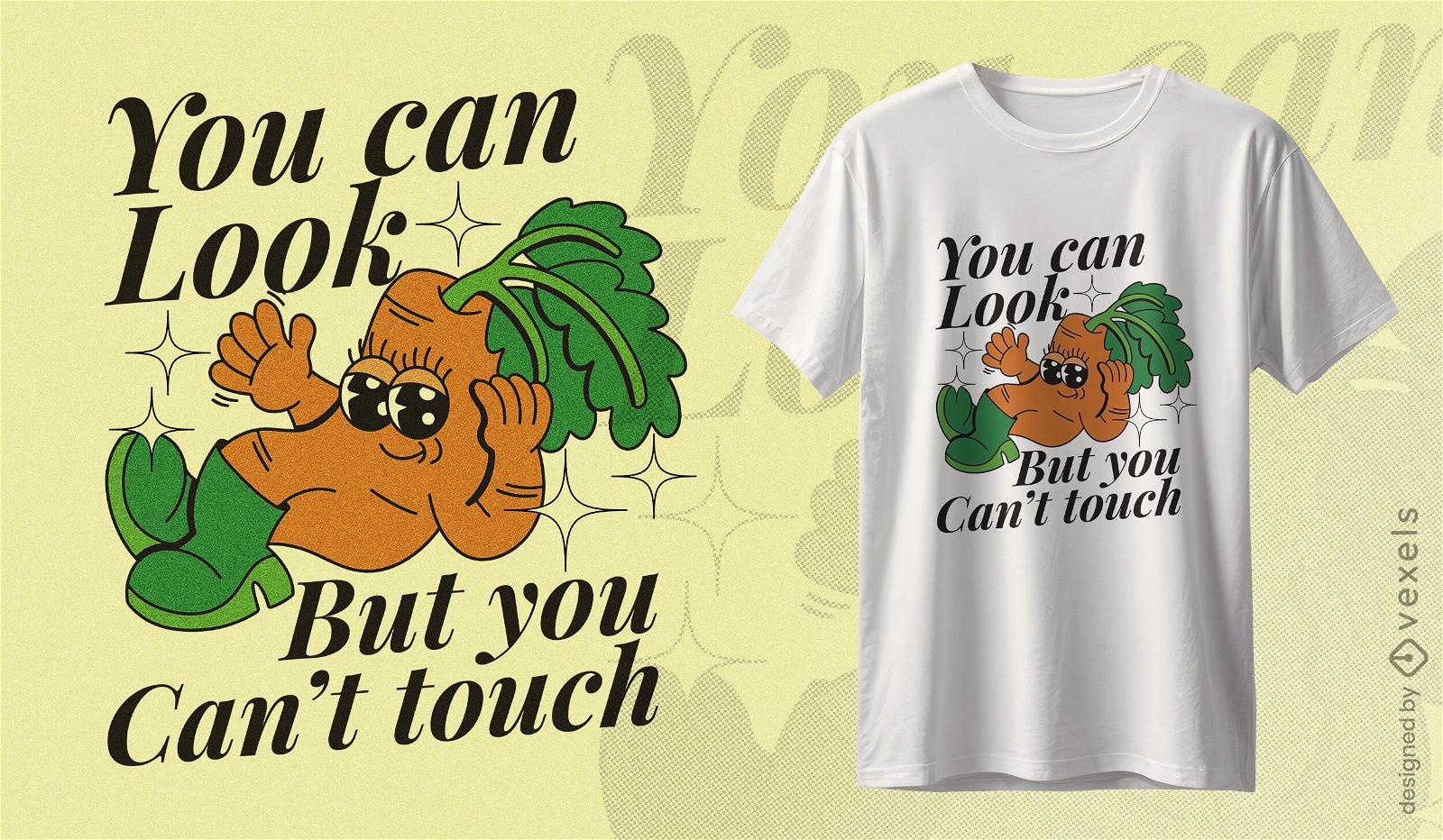 Provocative carrot t-shirt design