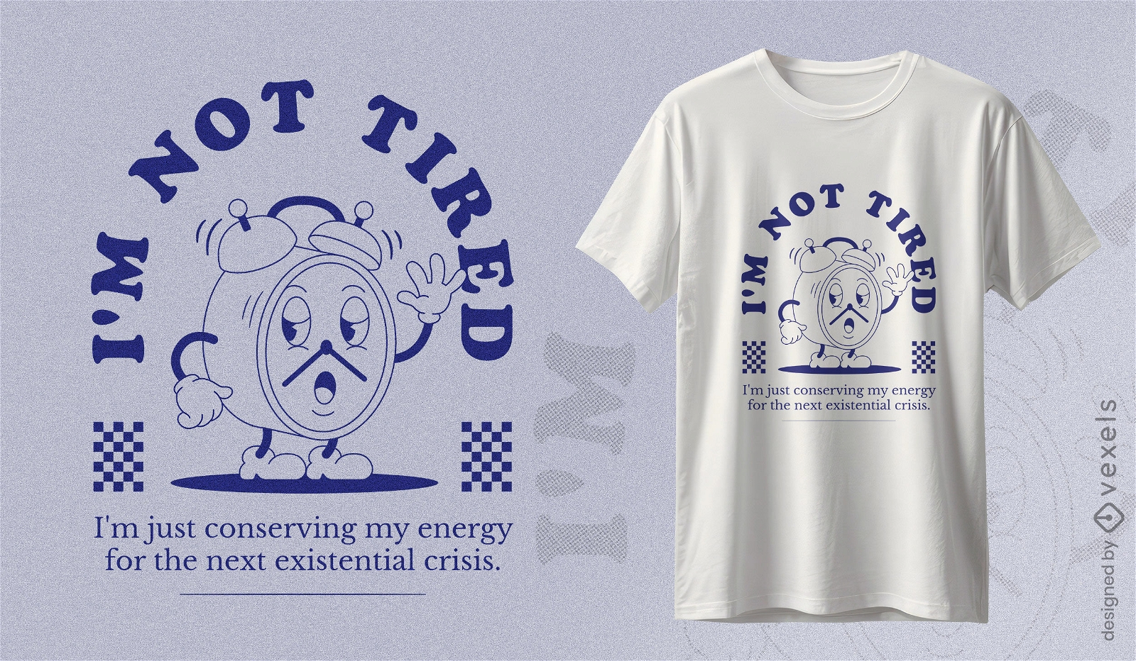 Design de camiseta com energia existencial