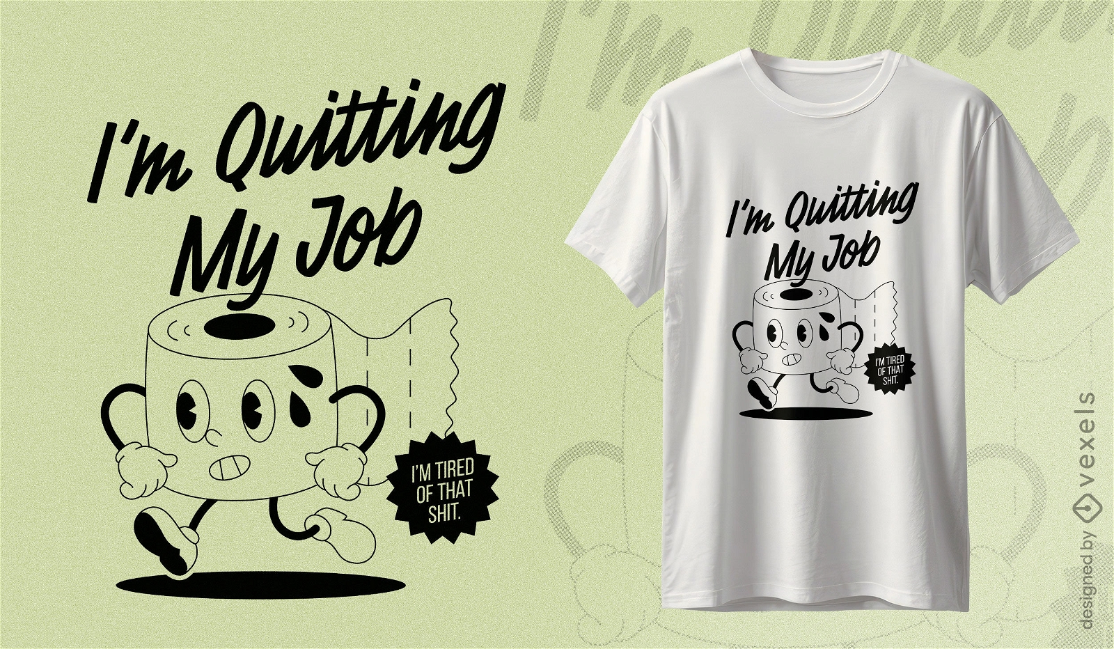 Kaffee-T-Shirt-Design zum Aufgeben des Jobs