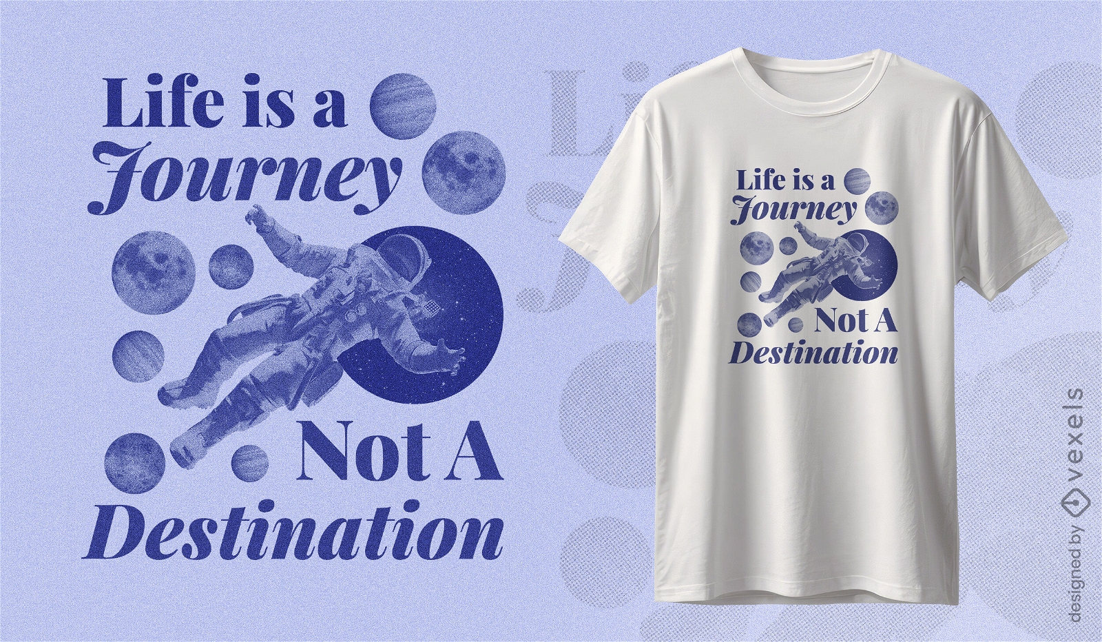 A vida ? uma jornada, n?o um destino, design de camisetas