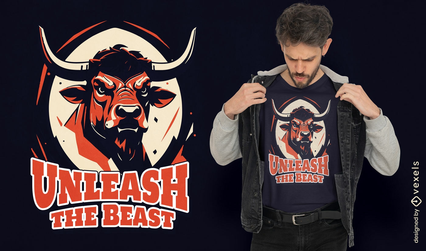 Bull strength t-shirt design