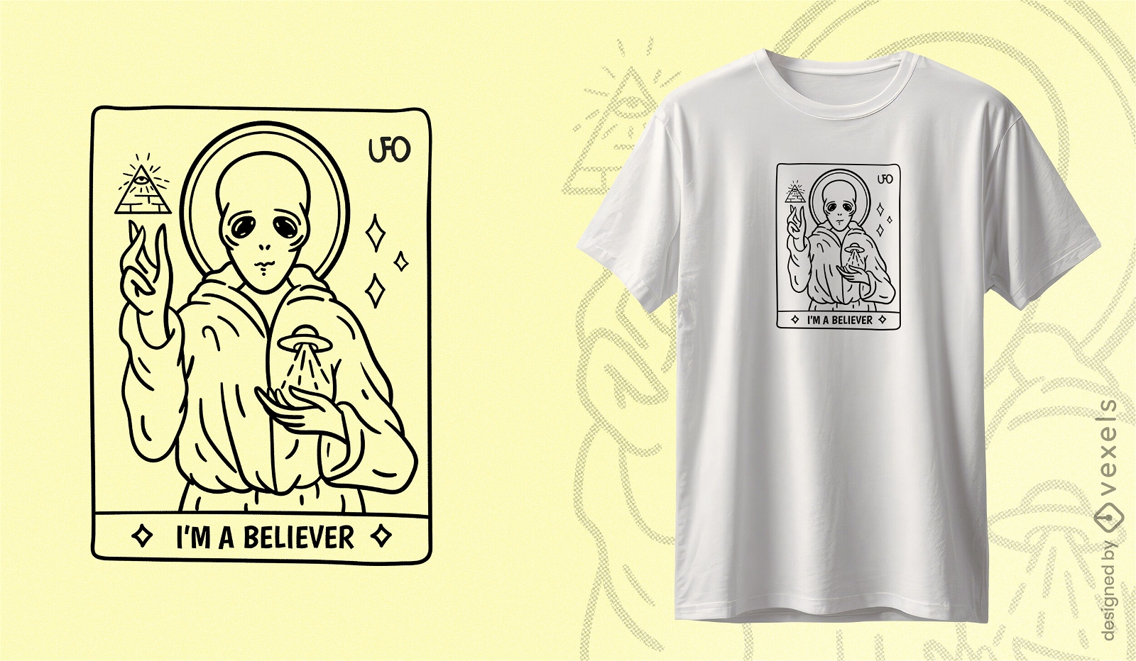 Alien believer t-shirt design