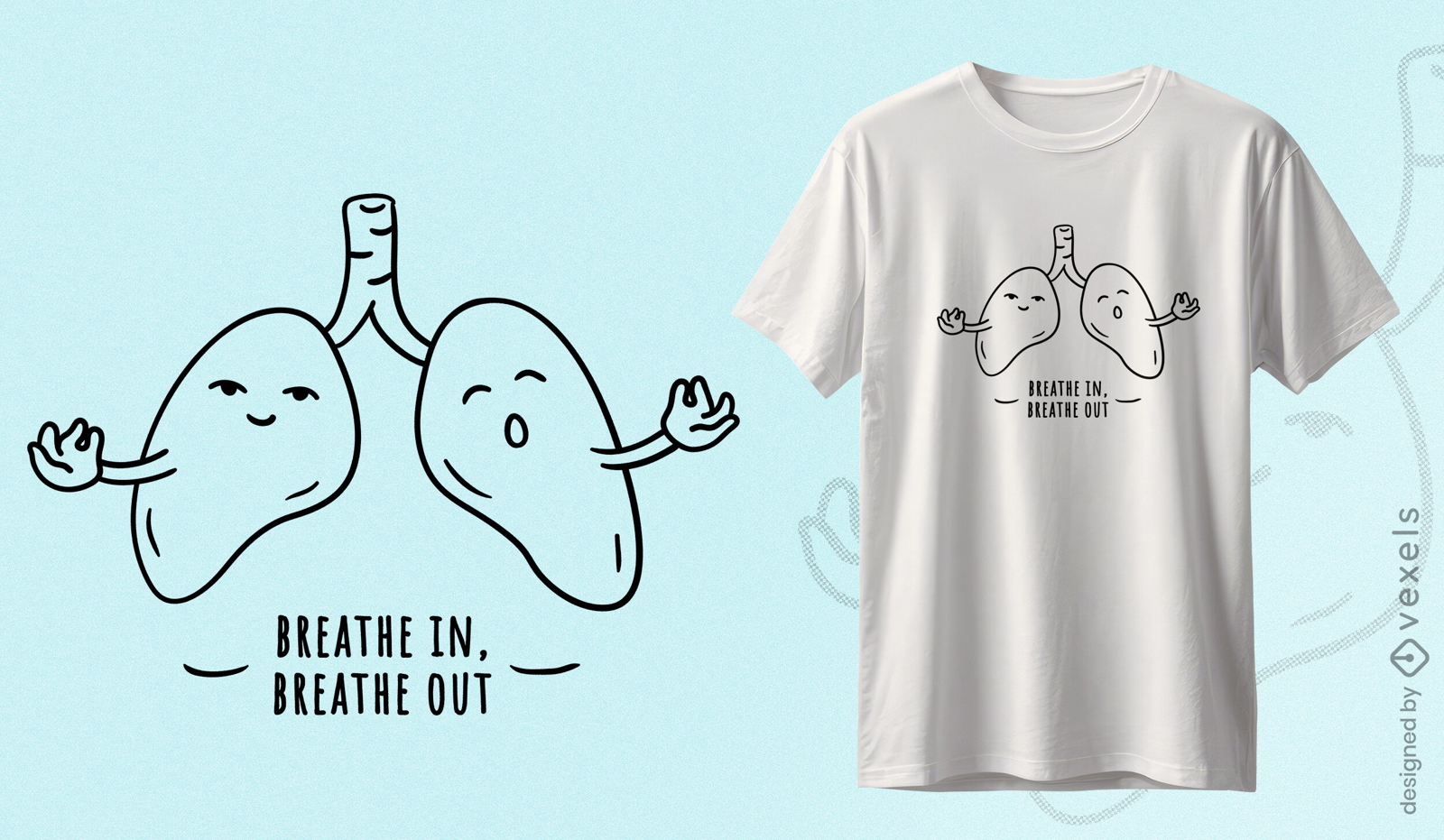Mindful breathing t-shirt design