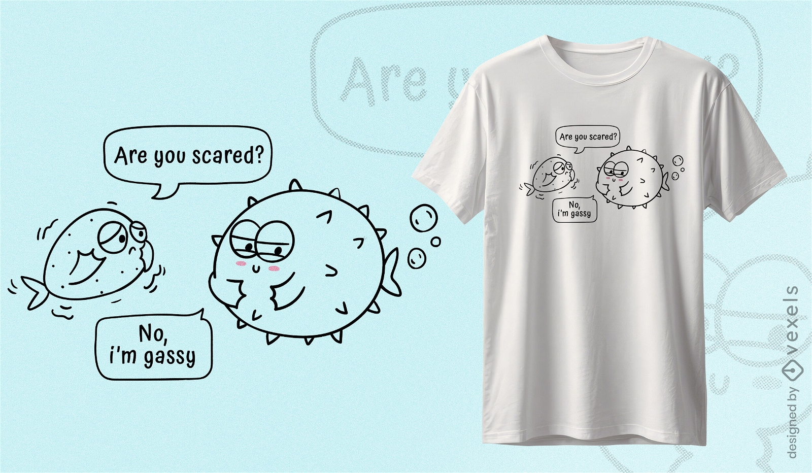 T-Shirt-Design mit gasigem Humor