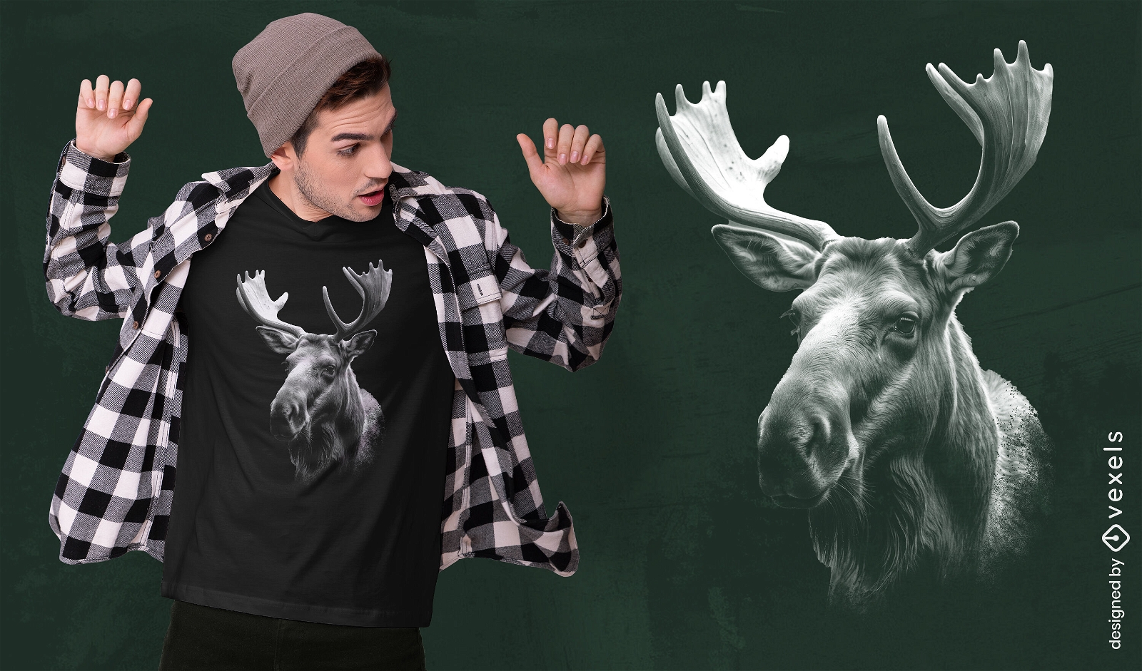 Majestic moose t-shirt design