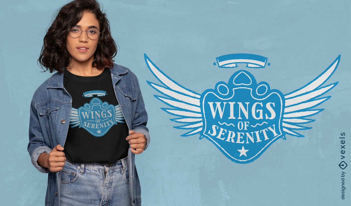 T-Shirt-Design mit Serenity-Flügel-Emblem