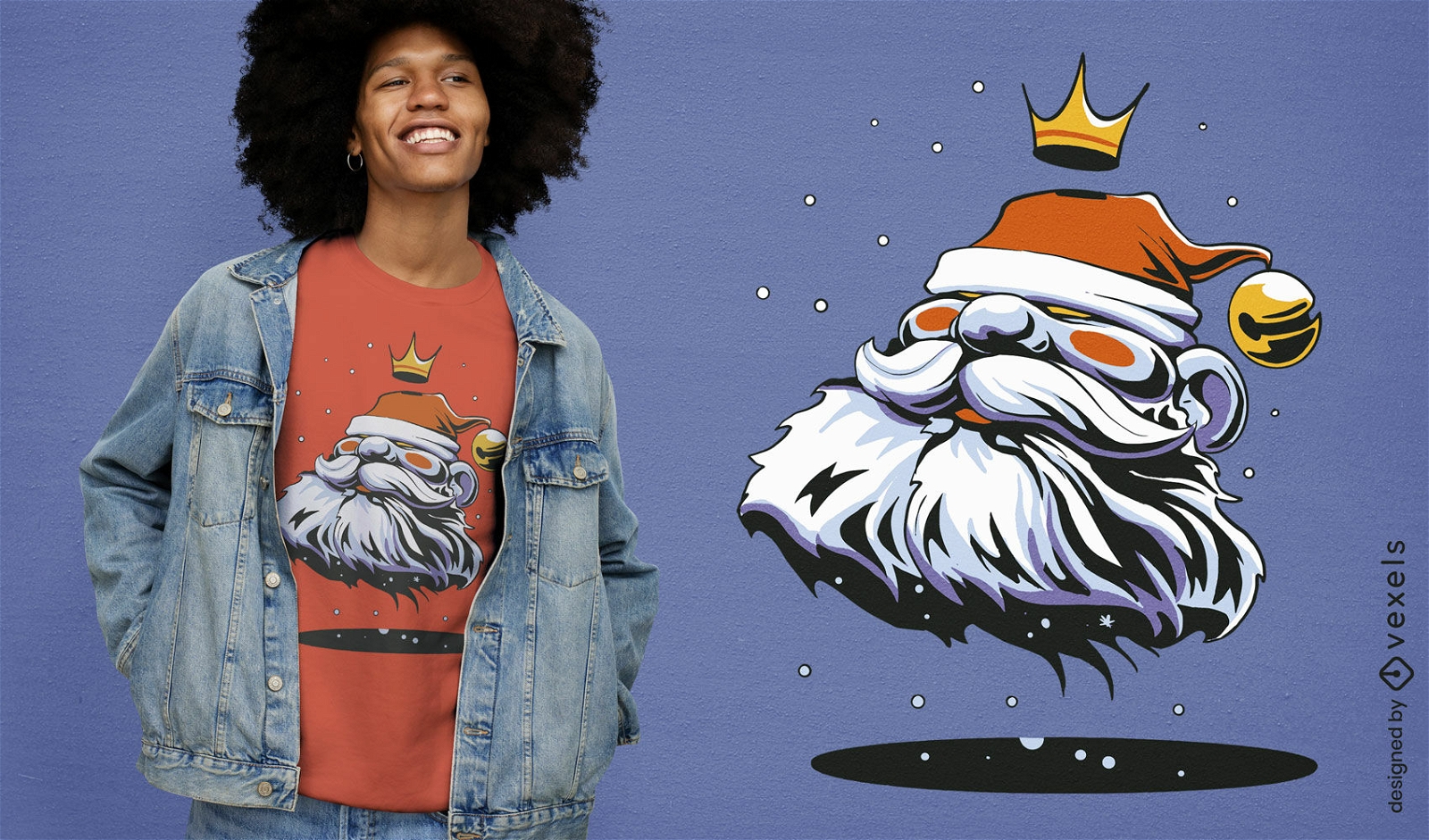 Crowned Santa Claus t-shirt design