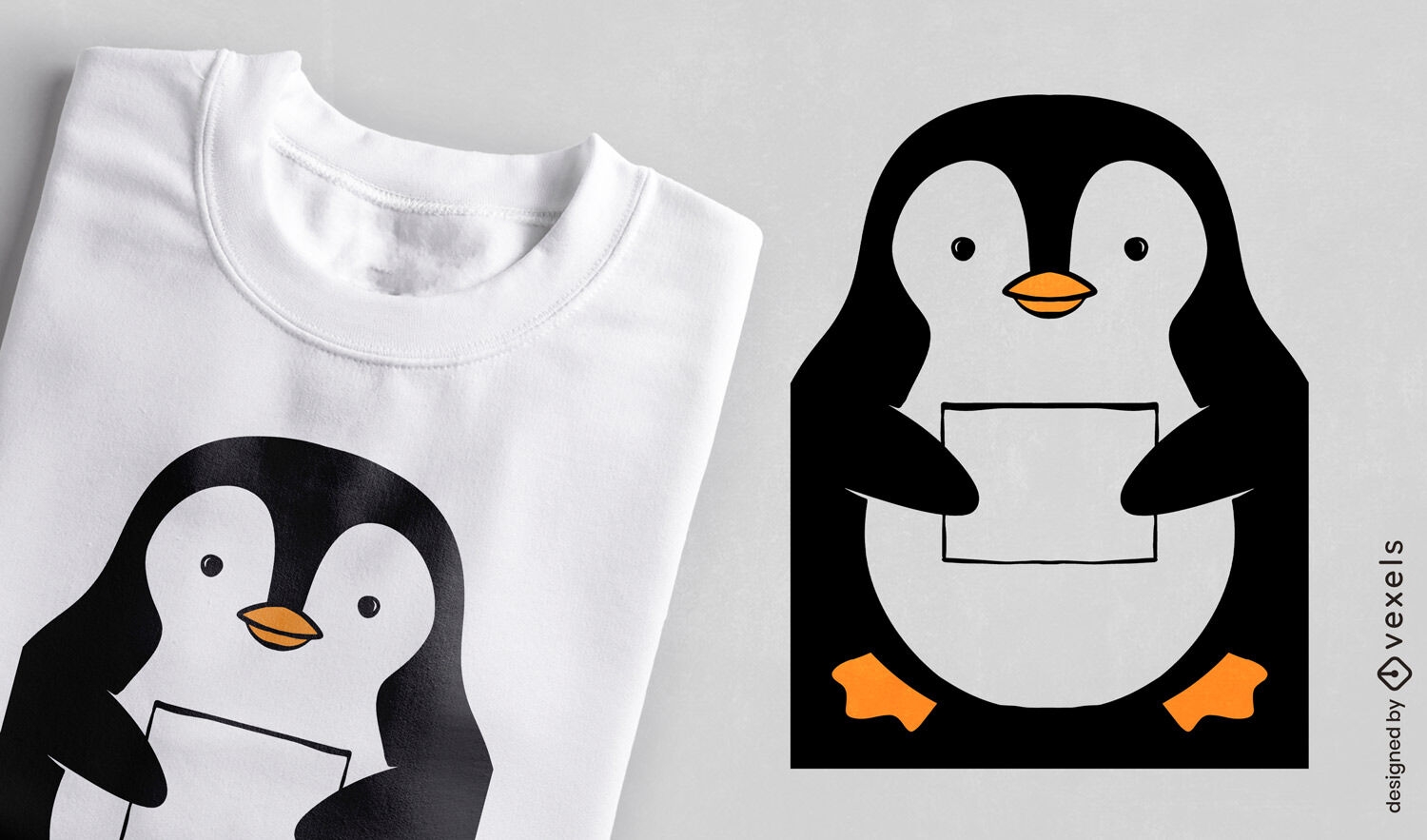 Design fofo de camiseta com pinguim