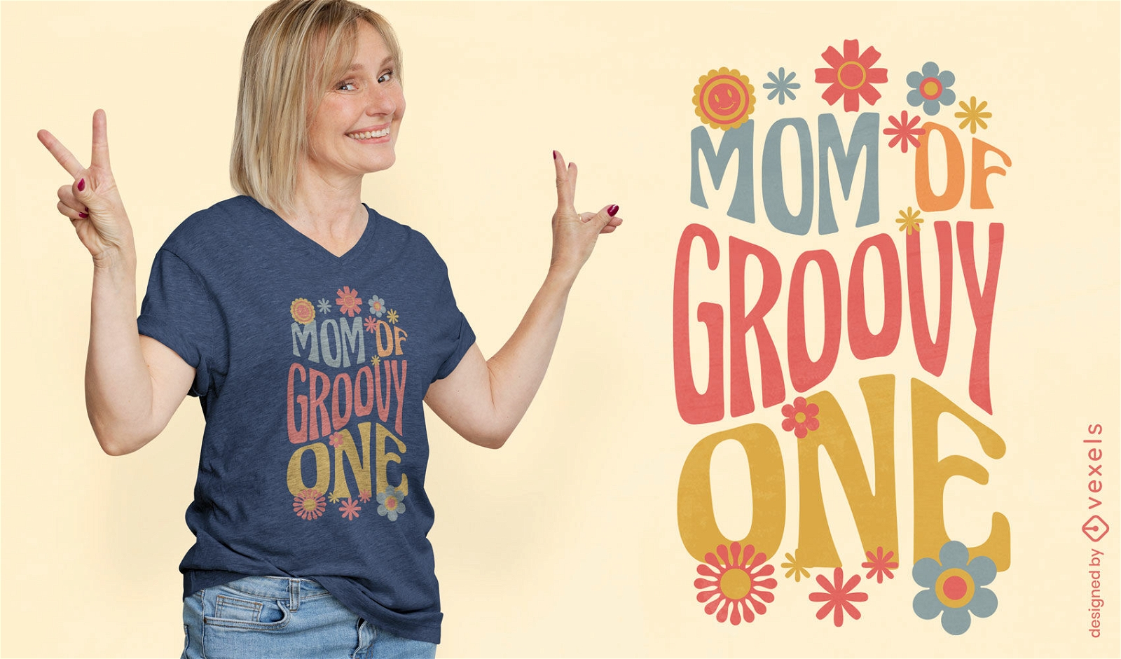 Retro mom t-shirt design