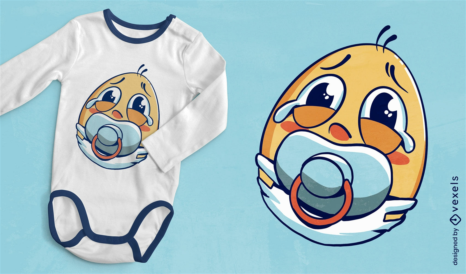 Baby cartoon egg t-shirt design