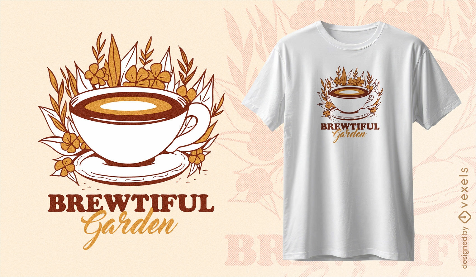 Brewtiful garden t-shirt design