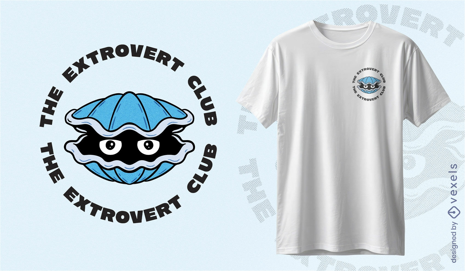Extrovertiertes Club-T-Shirt-Design