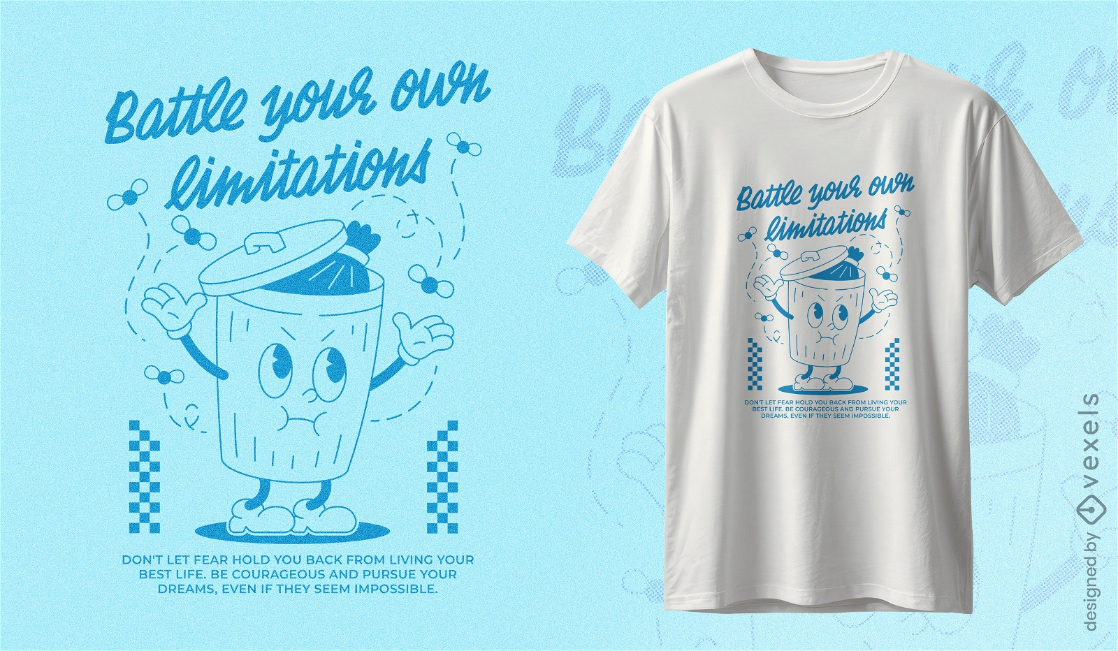 Battle your own limitations t-shirt design