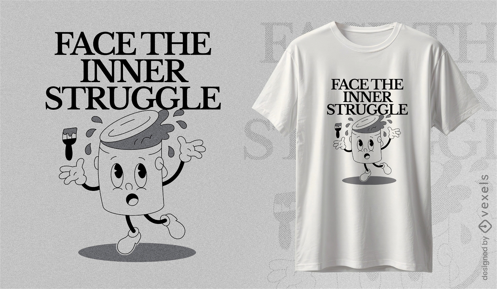 Inner struggle bubble t-shirt design