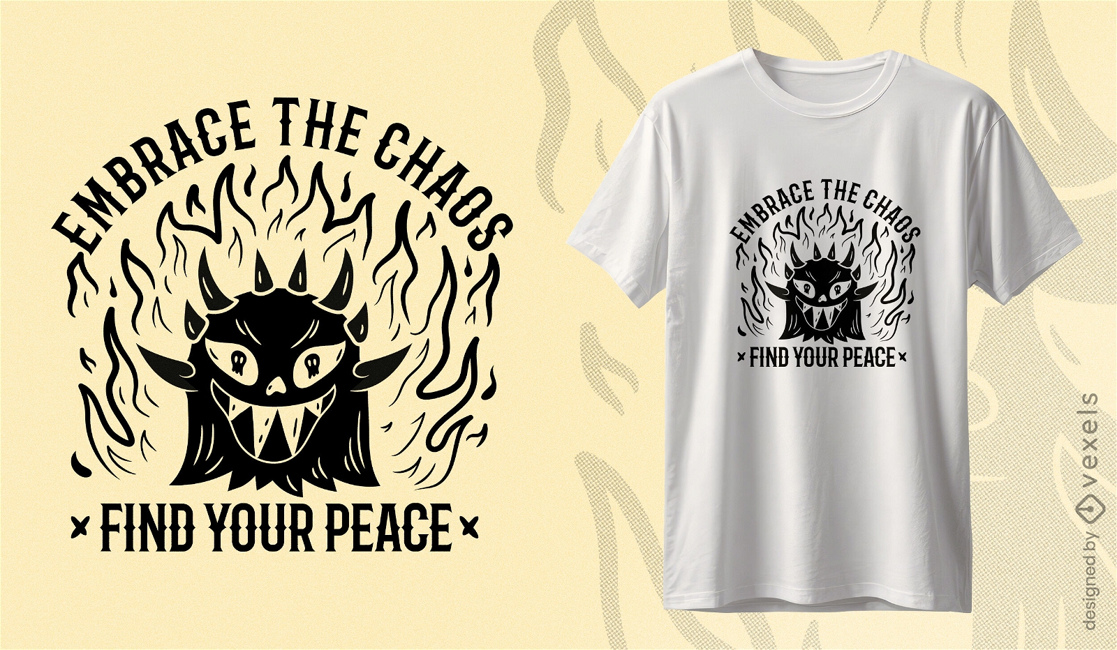 Umfassen Sie das Chaos-T-Shirt-Design