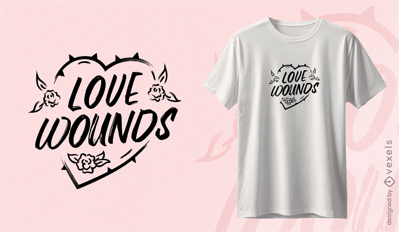 Thorny love quote t-shirt design