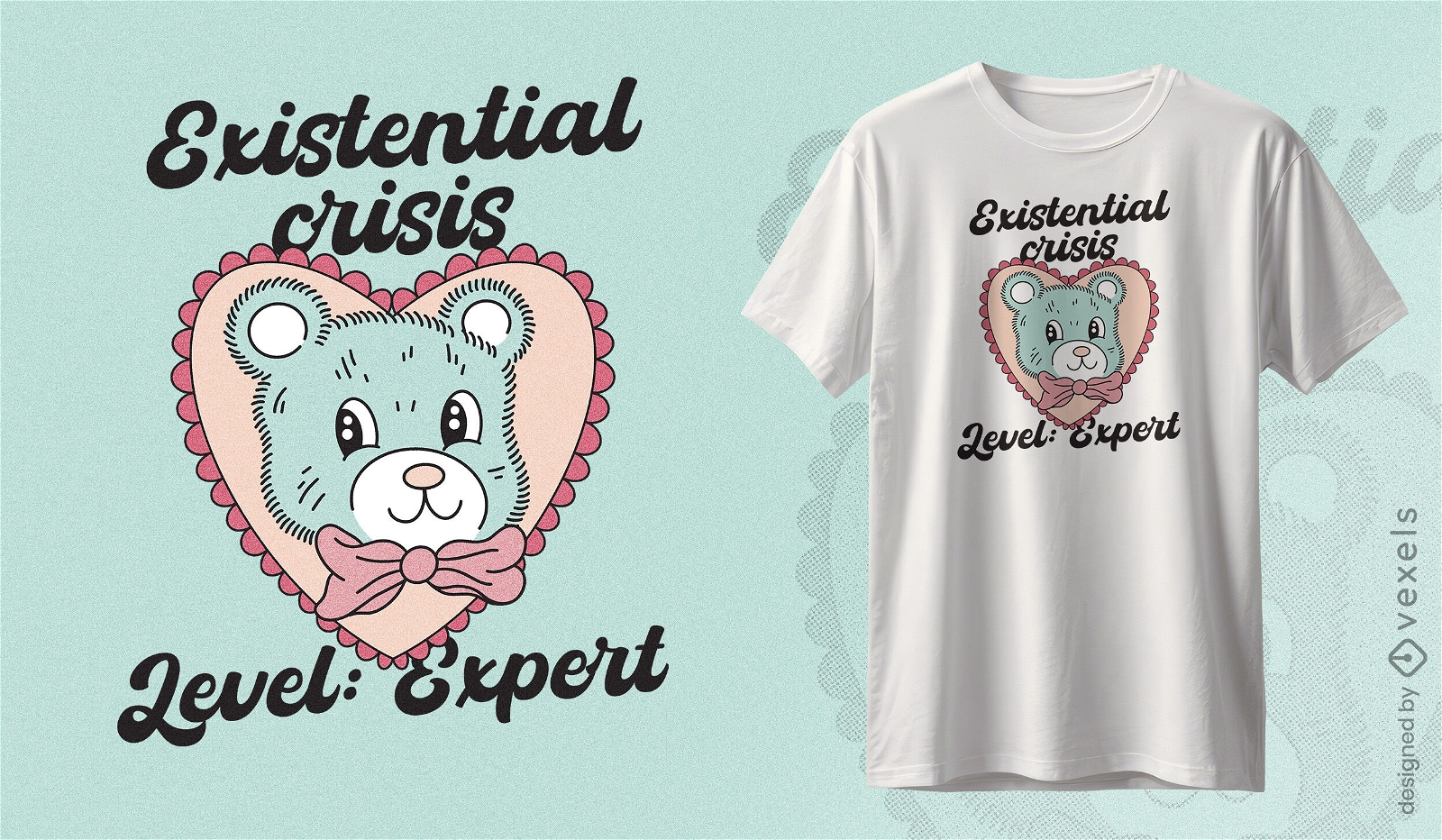 Design de camisetas de nível de especialista em crise existencial