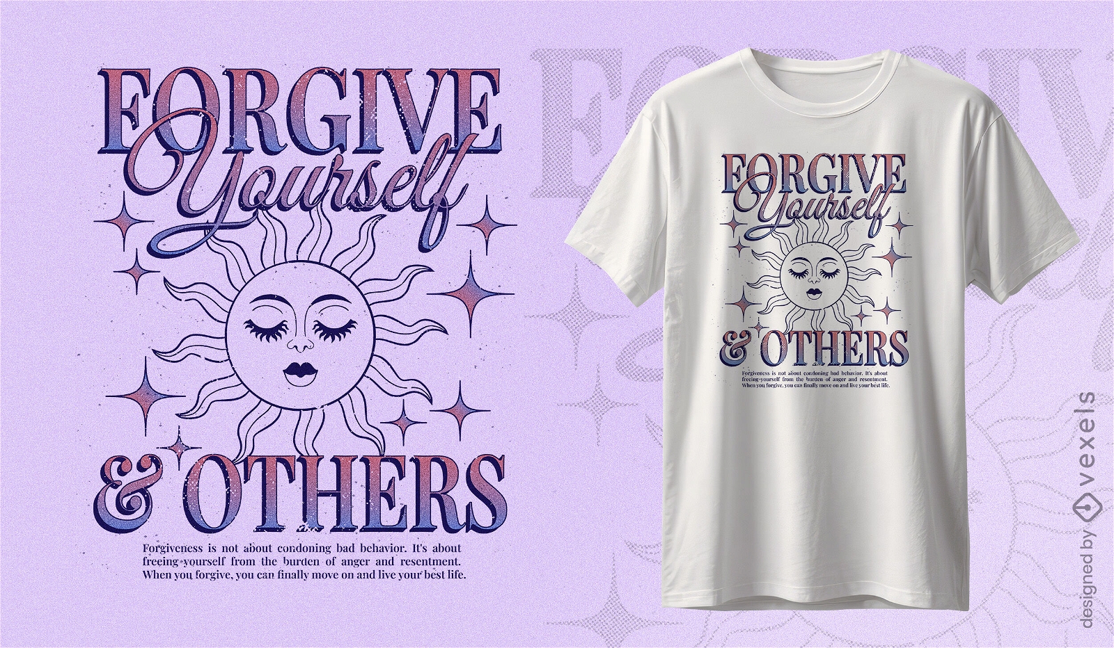 Celestial forgiveness quote t-shirt design