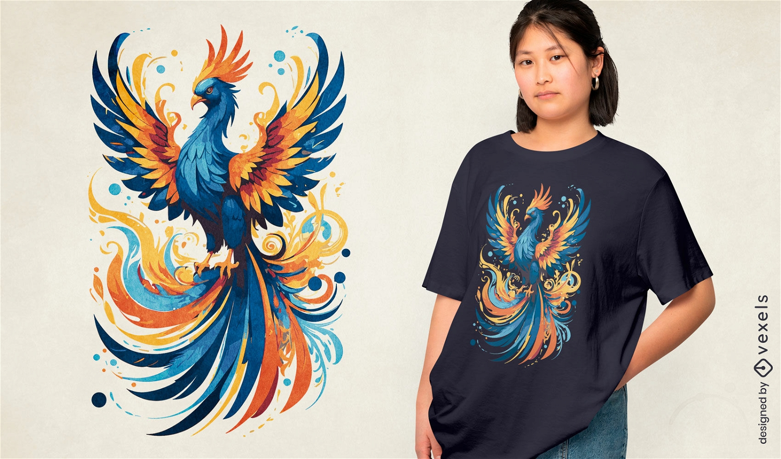 Majestic phoenix t-shirt design
