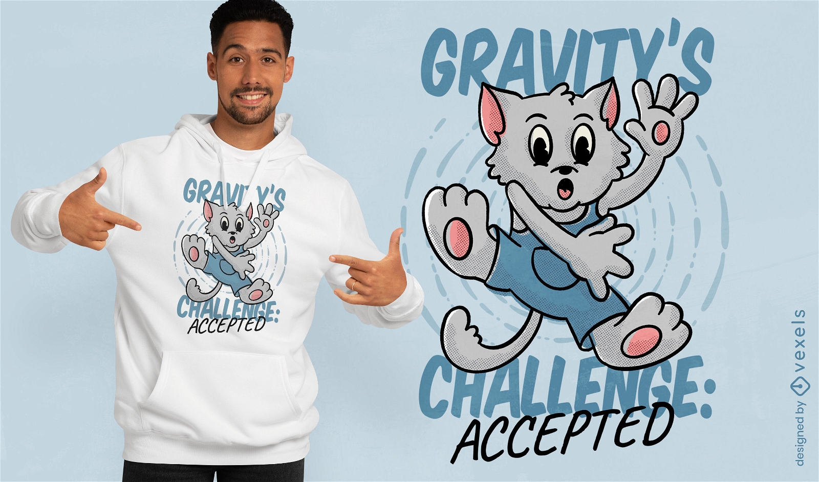 Design de camiseta do desafio da gravidade
