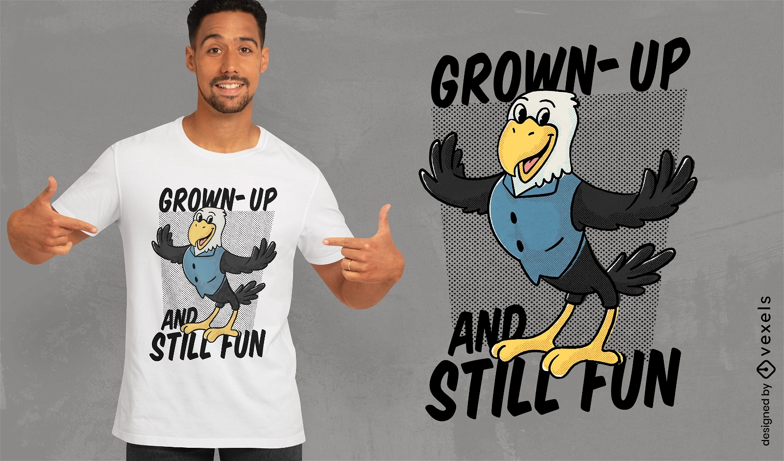 Design divertido de camiseta para adultos