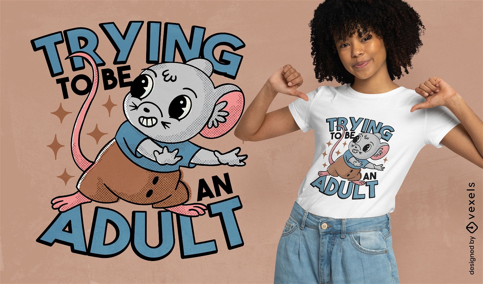 Rat adulting t-shirt design